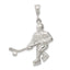 Sterling Silver 925 Hockey Player Pendant With Polished Anti-Tarnish Finish