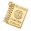 14K Gold 3D Passport Opens Charm with Polished Finish