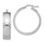 Bronze Diego Massimo Etched Rhodium-plated Hoop Earrings