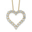 14k 3 carat Lab Grown Diamond VS/SI+ G+ Complete 18 inch Heart Pendant Necklace
