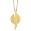 14K Polished and Brushed with 2in ext. Necklace