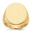 10k 22.0x18.0mm Open Back Men's Signet Ring
