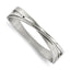 Stainless Steel Brushed and Polished Twisted Hinged Bangle Bracelet for Women