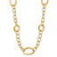 14K Gold Fancy Link Necklace with Polished Finish and Extender