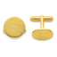 Gold-Plated Satin Round Engravable Cuff Links by Kelly Waters