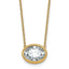 14k 3ct Cert Lab Grown Dia VS+ F+ Oval Bezel Set Pendant