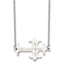 Sophia Jewelers Stainless Steel Sideways Cross Necklace Elegant Unisex Design