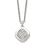 Square CZ Necklace in Stainless Steel, 18in