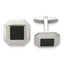 Stainless Steel Black Carbon Fiber Cuff Links