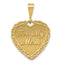 14K Gold Reversible For My Mom Charm with Polished Finish