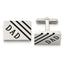 Stainless Steel Polished Enamel Dad Cuff Links