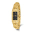 14K Ladies Rectangular Black 15x31mm Dial Solid Nugget Watch