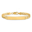 10k Polished Solid Chain/Solid Plate Curb Link 38x7mm Plate 7 inch ID Bracelet