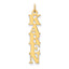 10K Vertical Name Plate Charm