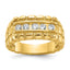 14k Mens Diamond Nugget Ring Mounting, Mounting Only