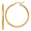 10k Diamond-cut 3mm Round Hoop Earrings