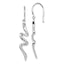 Sterling Silver Diamond Dangle Earrings with Rhodium Polish Gift Ready