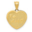 14K Gold Te Amo Heart Pendant with Polished Finish Elegant Gift