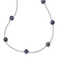 Sophia Jewelers Sterling Silver Black Pearl Necklace with Polished Finish