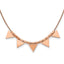 Triangle Charm Necklace in Rose-Tone Stainless Steel
