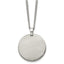 Titanium Men's Necklace with Brushed Finish Engravable Pendant