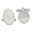 Polished Sterling Silver Rhodium-Plated Cuff Links