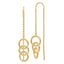 14k Triple Circle Threader Earrings