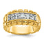14k Mens Diamond 5-Stone Nugget Ring Mounting, Mounting Only