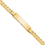 10k Polished Solid Chain/Solid Plate Curb Link 37x9mm Plate 7 inch ID Bracelet