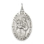 Sterling Silver 925 Saint Anthony Medal with Antiqued Finish Solid Die-Struck Design