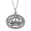 Sterling Silver Crown Necklace with Polished Antiqued Finish Gift Ready