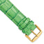Green Crocodile-Grain Chronograph Watch Band in Leather, 24mm