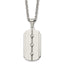 Brushed & Polished Dog Tag Necklace in Stainless Steel