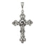 Sterling Silver 925 Antiqued Crucifix Charm with Polished Finish