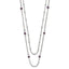 Chisel Stainless Steel Polished 2-Strand Purple Crystal Beaded 16 inch with 1 inch Extension Necklace