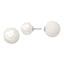 Majestik Rhodium-Plated Sterling Silver Front Back Shell Pearl Earrings