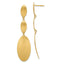 Sterling Silver Gold-plated Brushed Triple Oval Post Dangle Earrings