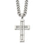 Cross Pendant Necklace in Stainless Steel, 22 in.