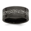 Edward Mirell Titanium Wedding Band with Laser Design Engravable 10mm
