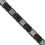 Stainless Steel Polished Black IP-plated with Sedimentary Rock Inlay Link Bracelet for Men