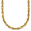 14K Polished and Textured Fancy Link Necklace