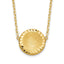 Sophia Jewelers 14K Gold Circle Necklace with Polished Brushed Finish