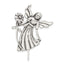 Sterling Silver 925 Antique Angel Pin with Floral Elegance