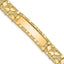 14k Polished Solid 12.0mm Nugget 36x12mm Plate ID Bracelet