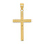 14K Gold Diamond-Cut Latin Cross Pendant with Polished Finish