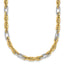 14k with White Rhodium Polished 4.2mm Fancy Rope Chain 18 inch Necklace