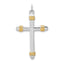 Sophia Jewelers Sterling Silver 18K Gold-Plated Rope Cross Pendant
