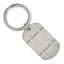 Brushed Grooved Key Ring in Stainless Steel