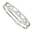 Stainless Steel Polished with Preciosa Crystal 10mm Hinged Bangle Bracelet for Women