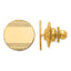 14K Gold Men's Polished Engravable Tie Tac with Grooved Design